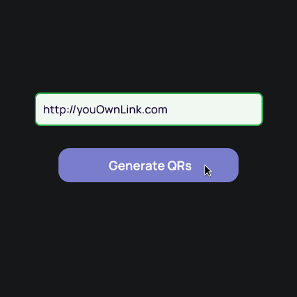 URL input field with a QR code generation button below